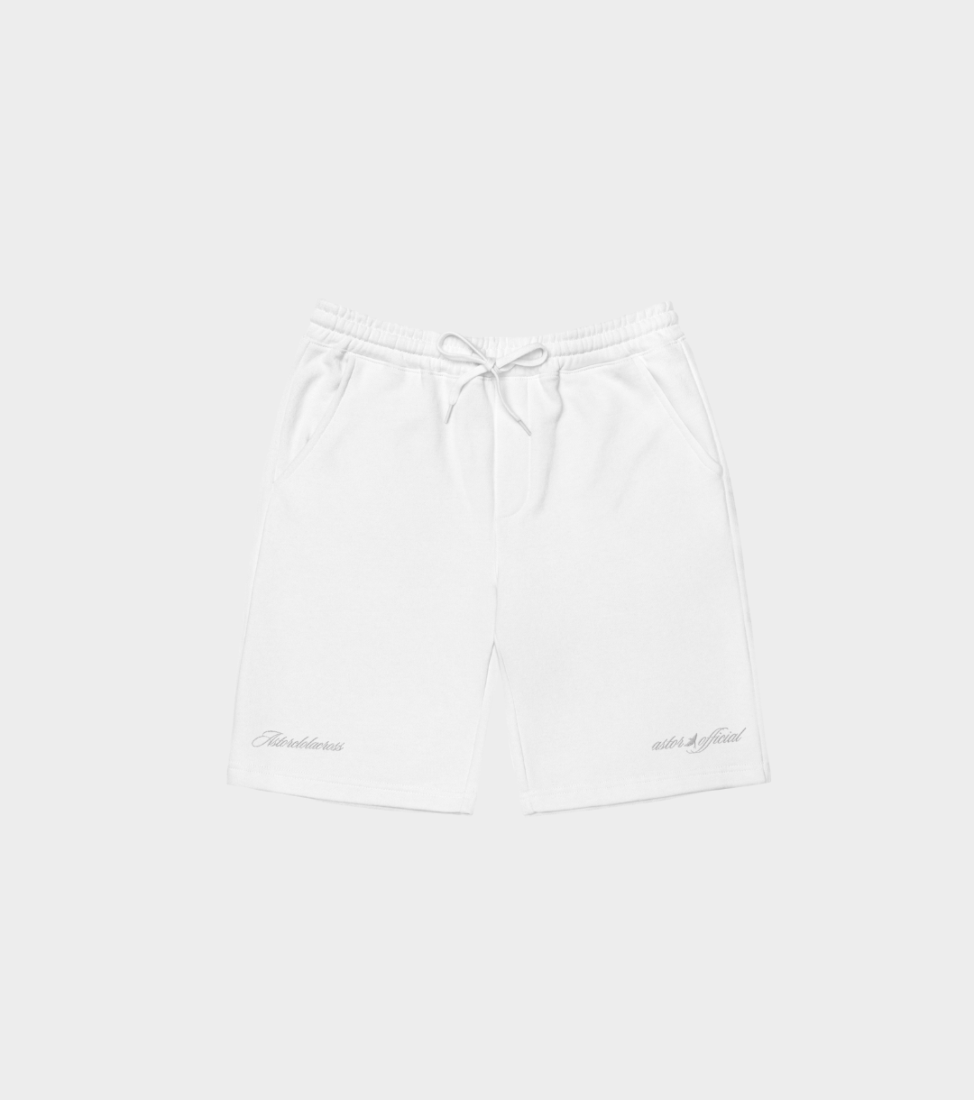 Astor white fleece Shorts