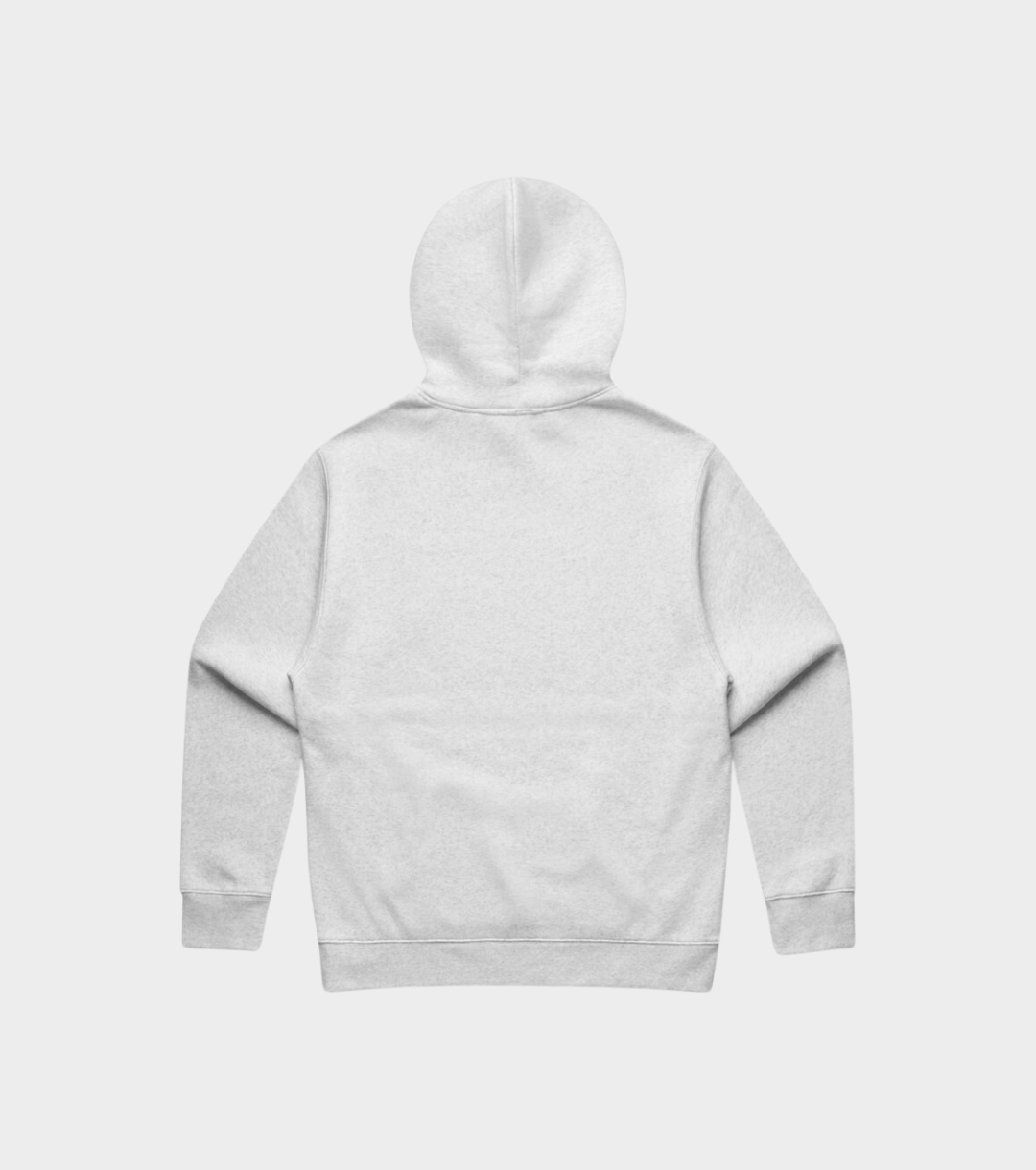 ASTOR embroidered White heather hoodie