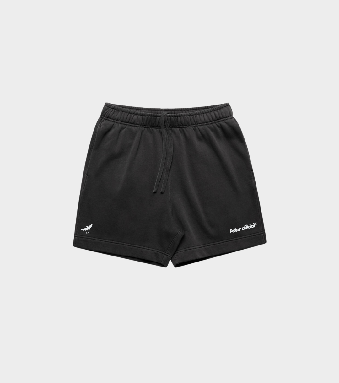 RELAX FADED TRACK SHORTS- faded black